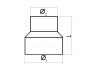 Переход литой длинный PN16 SDR11 PE100 D50X25